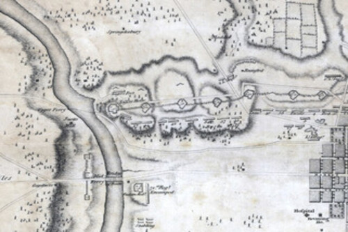 map of 1700s city