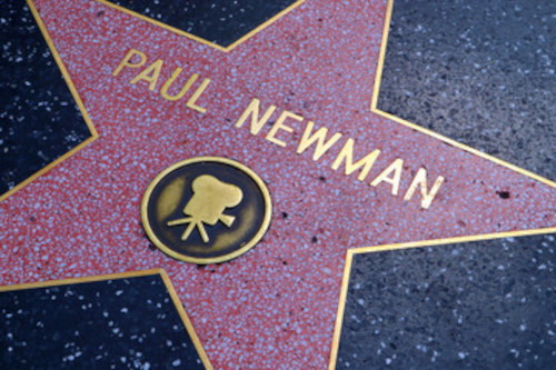 Picture of Paul Newman's star on the Hollywood Walk of Fame