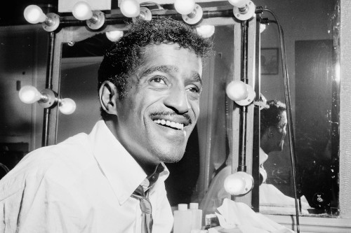 a black and white photo of a young sammy davis jr.