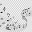 picture of musical notes and scales floating through the air