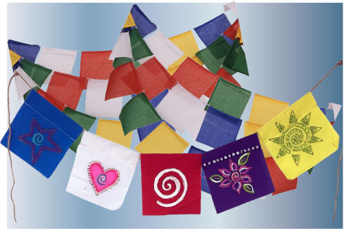 prayer flag image _Oasis 2026_sacd Photo of multicolored prayer flags