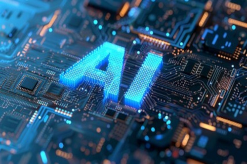 ai A lit computer keyboard with the letters AI highlighted.
