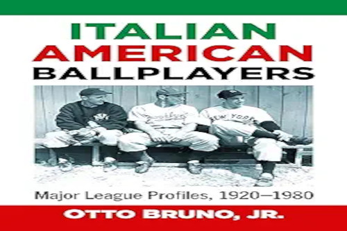 Book jacket by otto bruno on Italian American Ball players