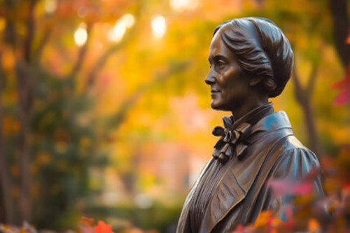 Picture of a statue of Susan B. Anthony